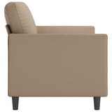 3-Seater Sofa Cappuccino 180 cm Faux Leather - Top-Down View