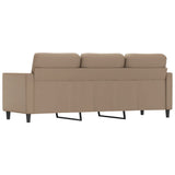 3-Seater Sofa Cappuccino 180 cm Faux Leather - 45-Degree Angle