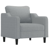 Sofa Chair Light Grey 60 cm Fabric - Front View
