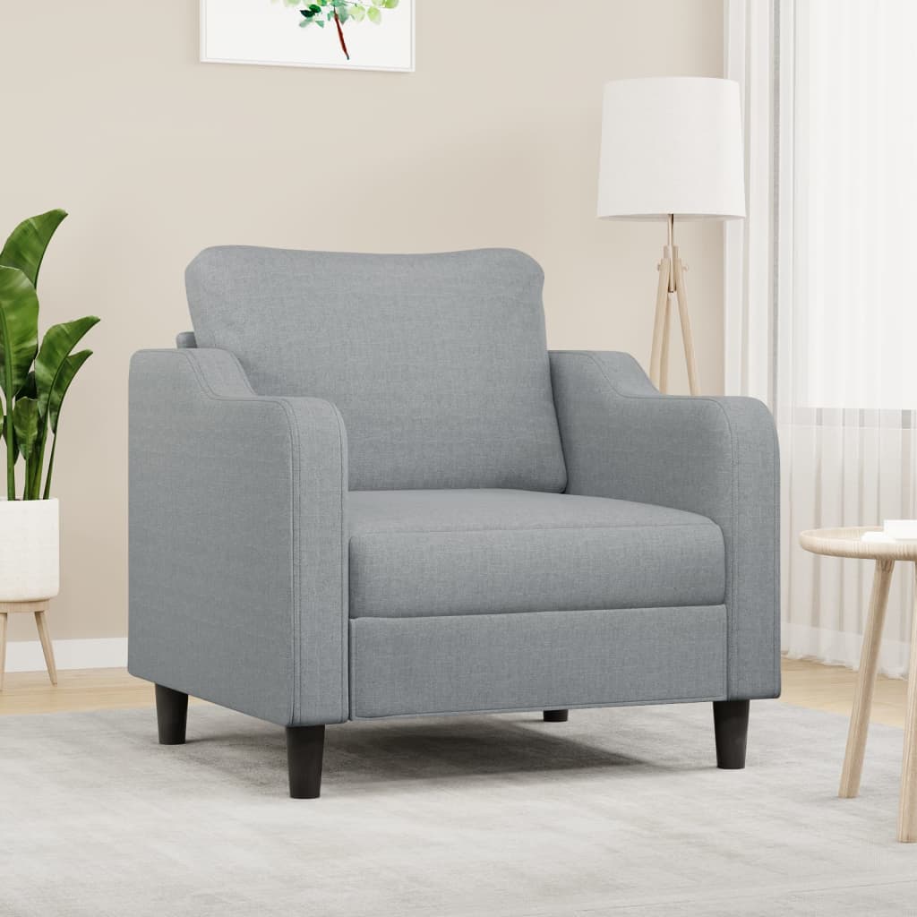 Sofa Chair Light Grey 60 cm Fabric
