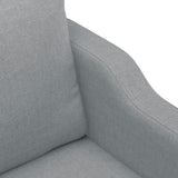 2-Seater Sofa Light Grey 120 cm Fabric - Rear View