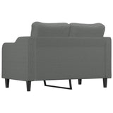 2-Seater Sofa Dark Grey 120 cm Fabric - 45-Degree Angle