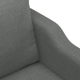 2-Seater Sofa Dark Grey 120 cm Fabric - Rear View