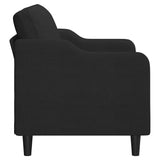 2-Seater Sofa Black 120 cm Fabric - Top-Down View