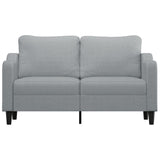 2-Seater Sofa Light Grey 140 cm Fabric