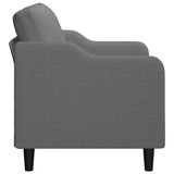 2-Seater Sofa Dark Grey 140 cm Fabric - Top-Down View