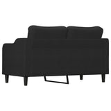 2-Seater Sofa Black 140 cm Fabric