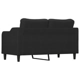 2-Seater Sofa Black 140 cm Fabric - 45-Degree Angle