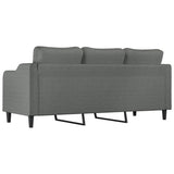 3-Seater Sofa Dark Grey 180 cm Fabric