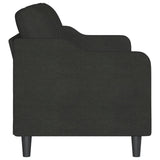 3-Seater Sofa Black 180 cm Fabric - Top-Down View