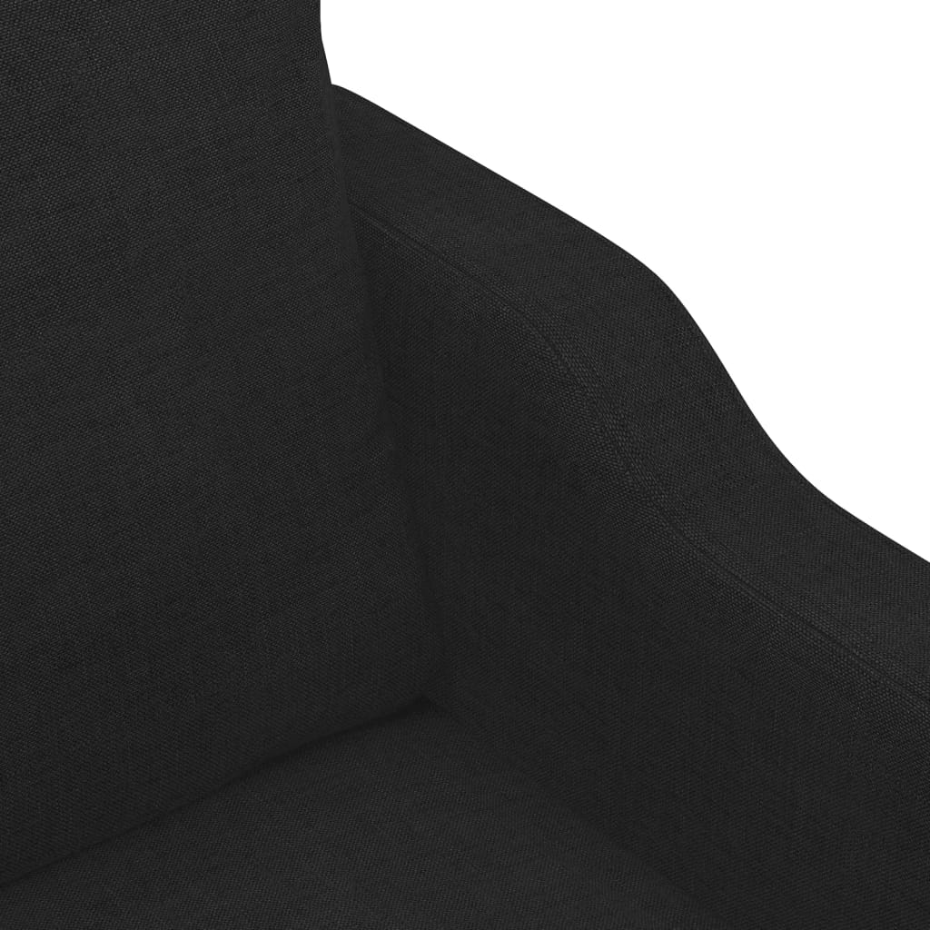3-Seater Sofa Black 180 cm Fabric