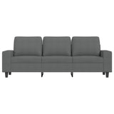 3-Seater Sofa Dark Grey 180 cm Fabric