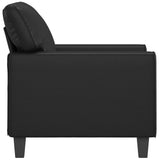 Sofa Chair Black 60 cm Faux Leather - Top-Down View