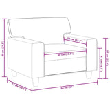 Sofa Chair Black 60 cm Faux Leather