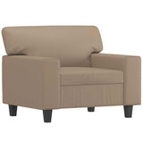 Sofa Chair Cappuccino 60 cm Faux Leather - Front View
