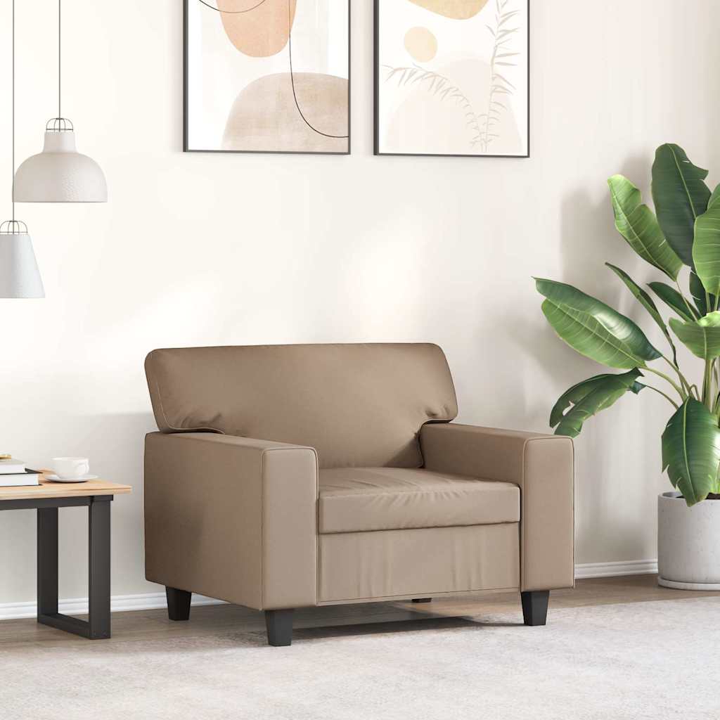 Sofa Chair Cappuccino 60 cm Faux Leather