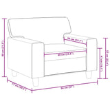 Sofa Chair Cappuccino 60 cm Faux Leather