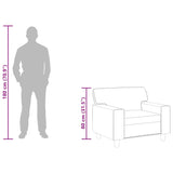 Sofa Chair Cappuccino 60 cm Faux Leather - Extra Image