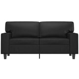 2-Seater Sofa Black 120 cm Faux Leather