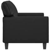2-Seater Sofa Black 120 cm Faux Leather - Top-Down View