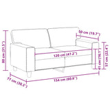 2-Seater Sofa Black 120 cm Faux Leather - Extra Image