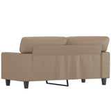 2-Seater Sofa Cappuccino 120 cm Faux Leather - 45-Degree Angle