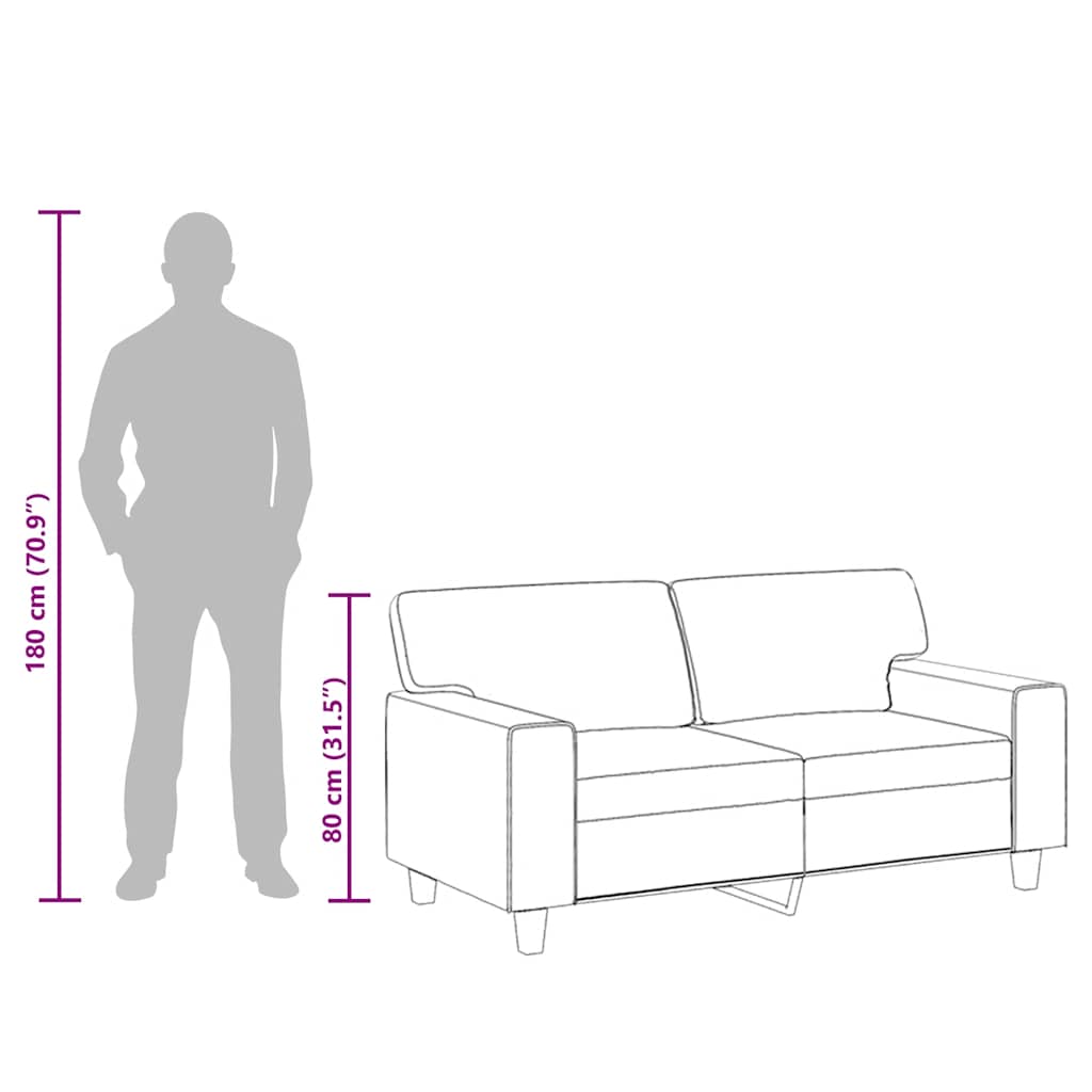 2-Seater Sofa Cappuccino 120 cm Faux Leather