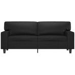 2-Seater Sofa Black 140 cm Faux Leather