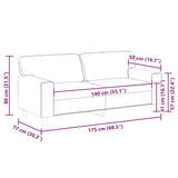 2-Seater Sofa Black 140 cm Faux Leather - Extra Image