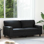 2-Seater Sofa Black 140 cm Faux Leather