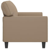 2-Seater Sofa Cappuccino 140 cm Faux Leather - Top-Down View