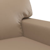 2-Seater Sofa Cappuccino 140 cm Faux Leather - Rear View