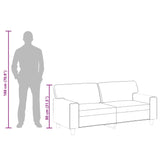 2-Seater Sofa Cappuccino 140 cm Faux Leather - Extra Image