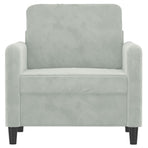 Sofa Chair Light Grey 60 cm Velvet