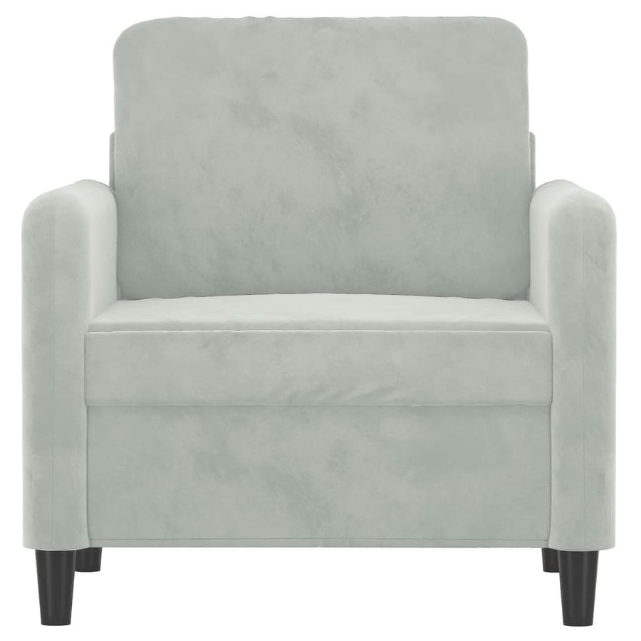 Sofa Chair Light Grey 60 cm Velvet