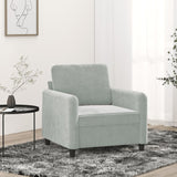Sofa Chair Light Grey 60 cm Velvet