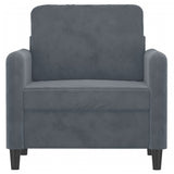 Sofa Chair Dark Grey 60 cm Velvet