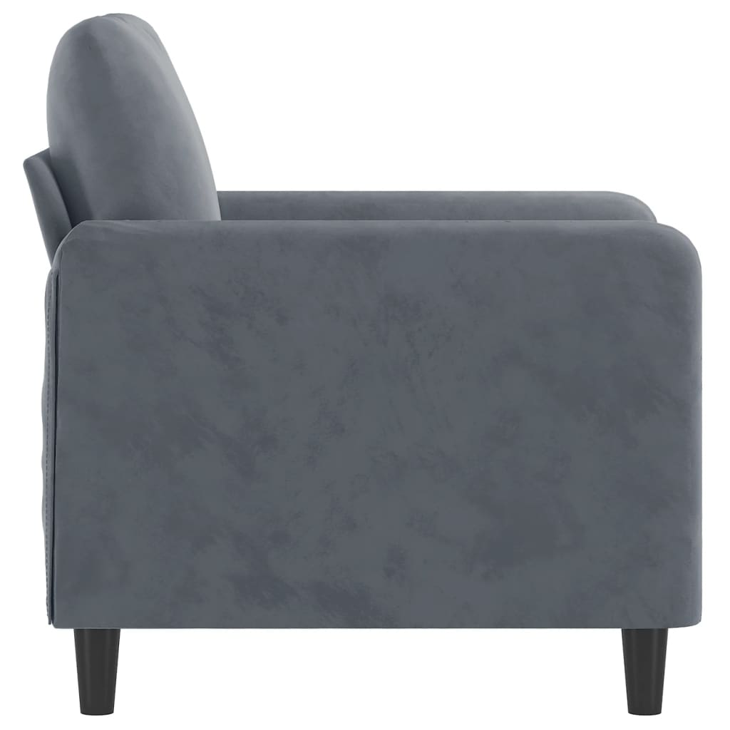 Sofa Chair Dark Grey 60 cm Velvet