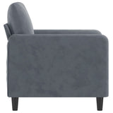 Sofa Chair Dark Grey 60 cm Velvet - Top-Down View