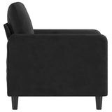 Sofa Chair Black 60 cm Velvet - Top-Down View