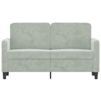 2-Seater Sofa Light Grey 120 cm Velvet