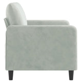 2-Seater Sofa Light Grey 120 cm Velvet - Top-Down View