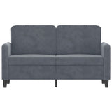 2-Seater Sofa Dark Grey 120 cm Velvet