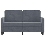 2-Seater Sofa Dark Grey 120 cm Velvet