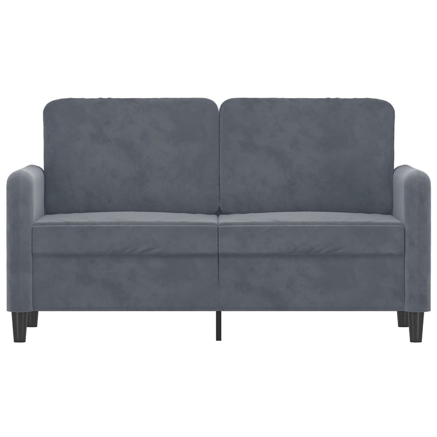 2-Seater Sofa Dark Grey 120 cm Velvet