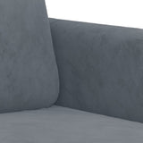 2-Seater Sofa Dark Grey 120 cm Velvet - Rear View