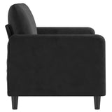 2-Seater Sofa Black 120 cm Velvet - Top-Down View