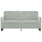 2-Seater Sofa Light Grey 140 cm Velvet