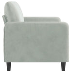 2-Seater Sofa Light Grey 140 cm Velvet