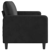 3-Seater Sofa Black 180 cm Velvet - Top-Down View